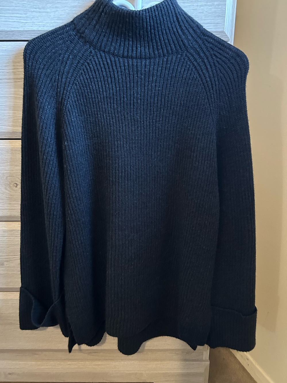 RW&CO. Women dark gray Ribbed Sweater